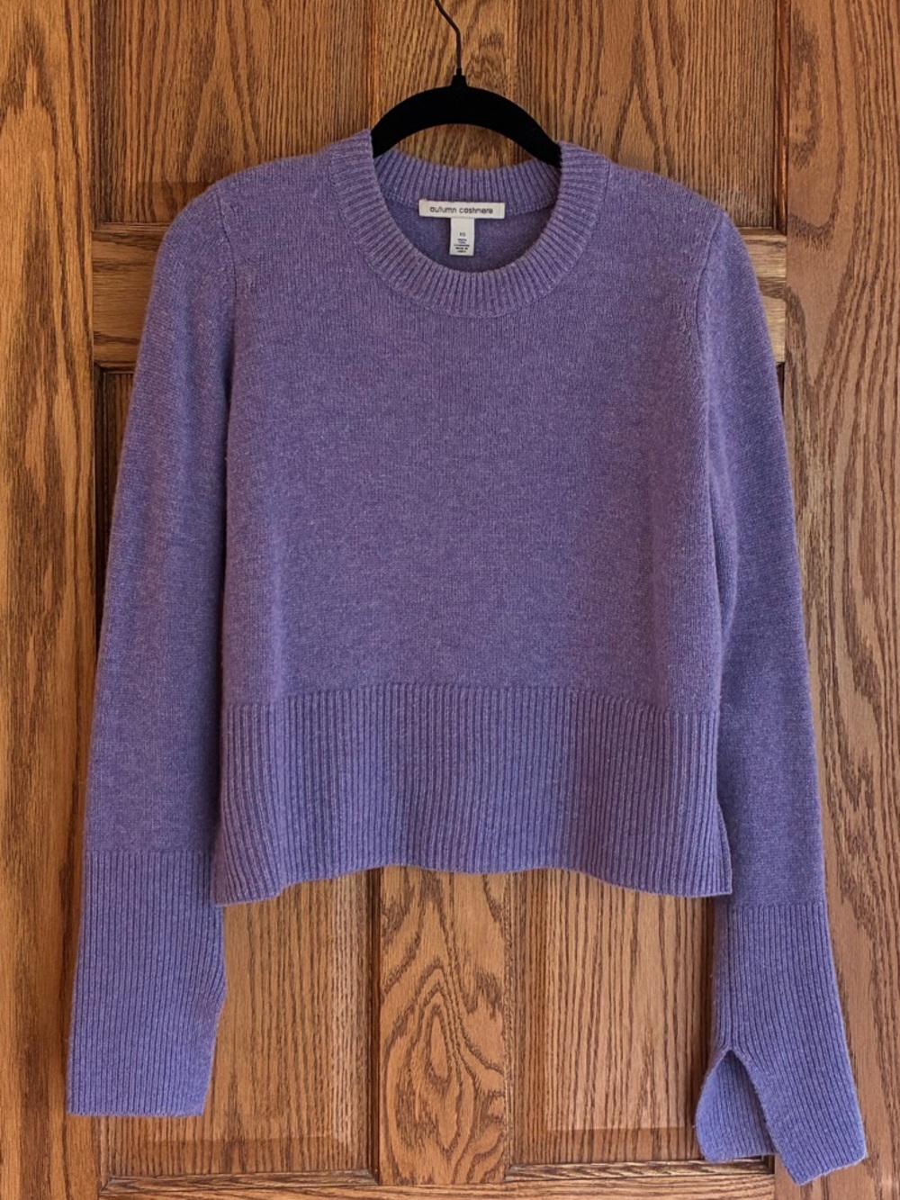 Autumn Cashmere Purple Cropped Sweater XS